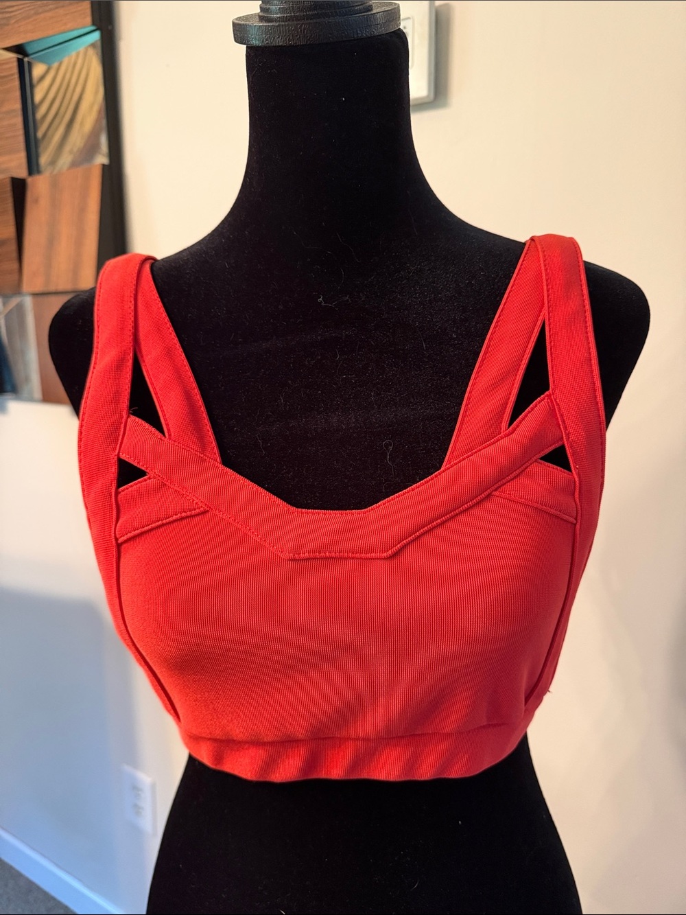 Nasty Gal Red Strappy Cutout Bralette